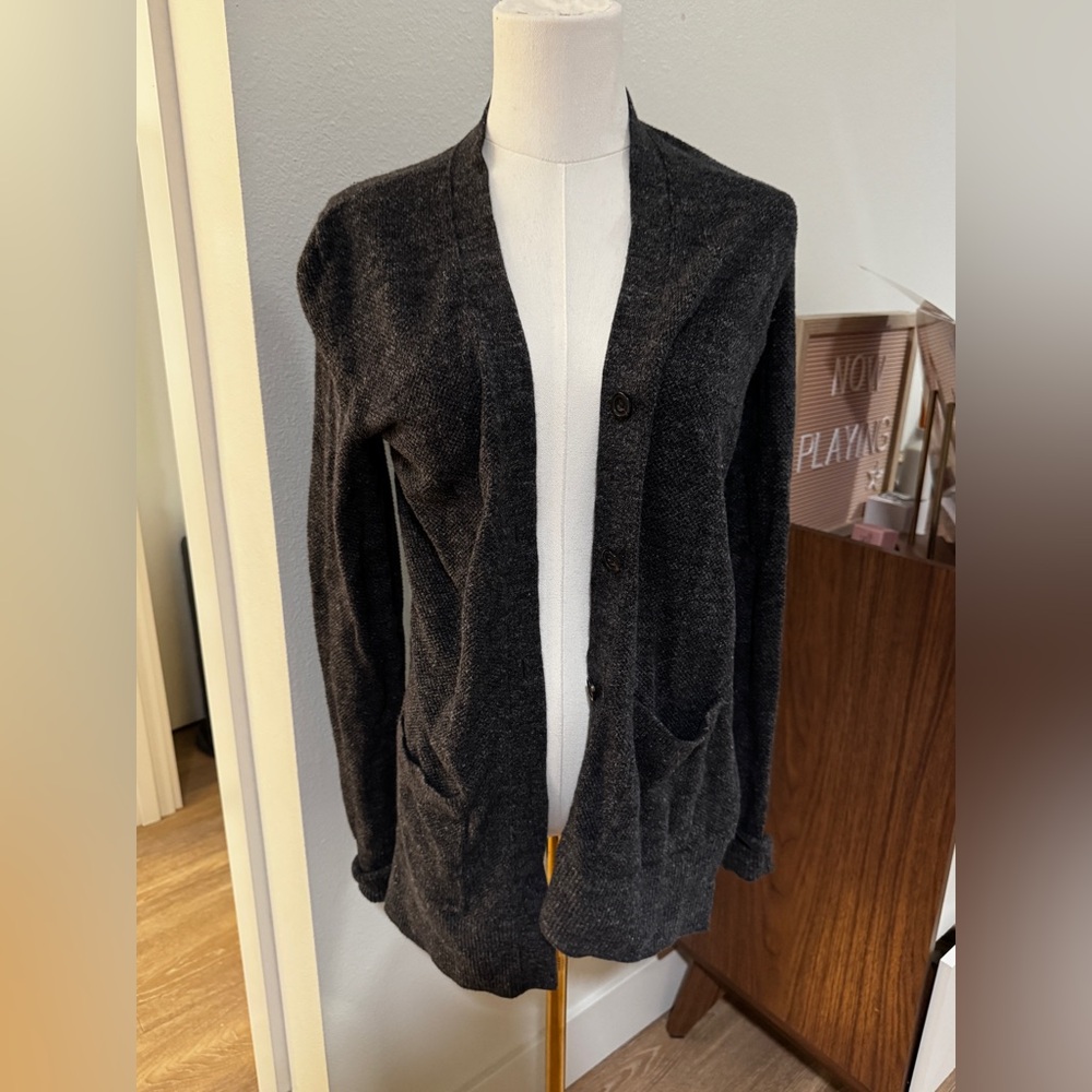 Cozy Charcoal Cardigan from Abercrombie and fitch, XS